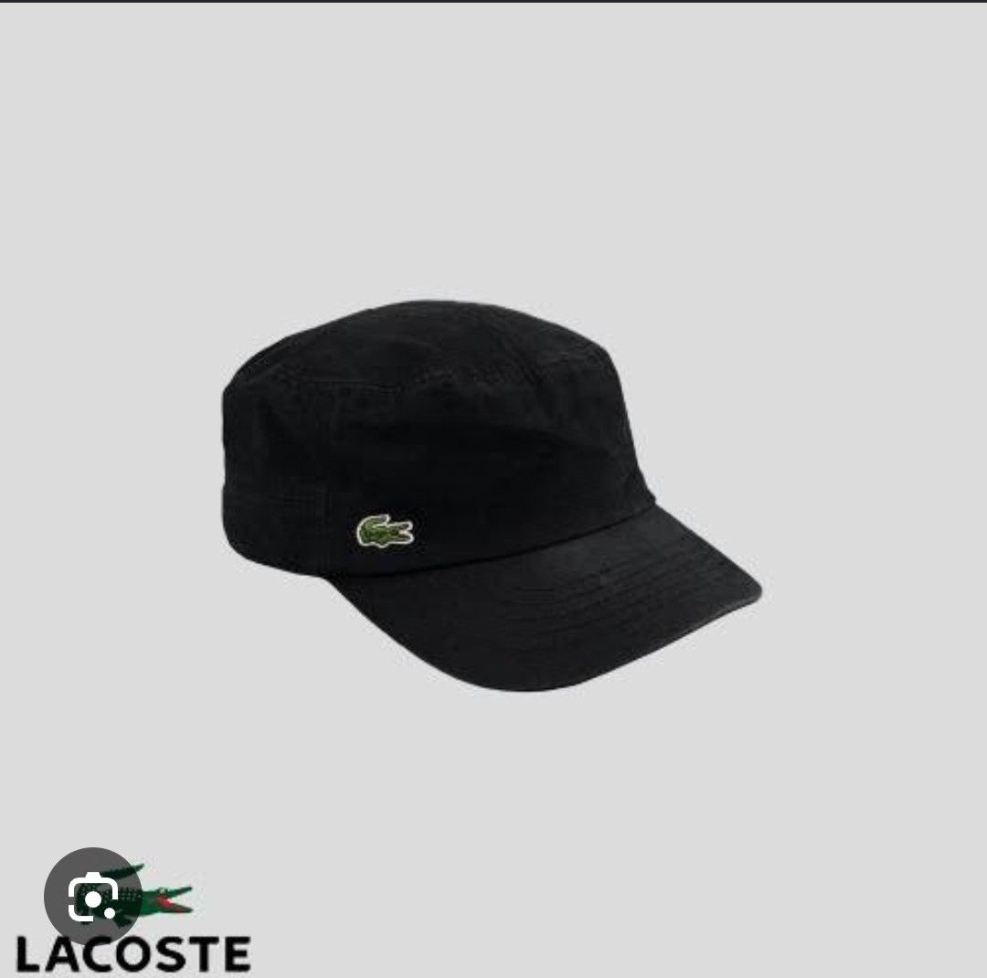Original lacoste black cap (Category: Caps & Hats) located in Binmaley. Submitted by fashionluxury058 (Listing ID 1467365427, Image 3). Description: original lacoste black cap in very good condition size: free size adjustable unisex color black.