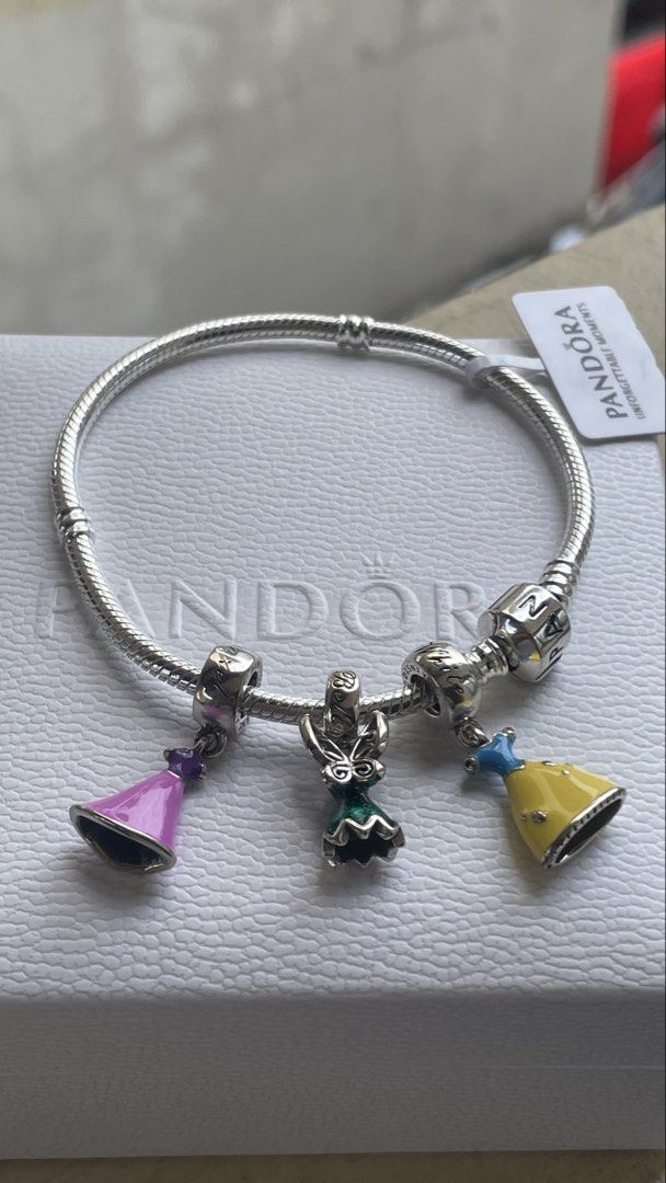Pandora Disney and bracelet (Category: Bracelets) located in Cebu City. Submitted by regssabuero (Listing ID 1467400909, Image 1). Description: Pandora moments barrel clasp snake chain 1800 only Pandora Disney Snow White’s dress- 990 Pandora Disney Tinker Bell Dress- 990 Pandora Disney Rapunzel’s Deess - 990 Zoom in for authentication S925 ALE hallmar Pm for more videos and pictures We accept LBC COP #pandoraph #pandorabracelet.