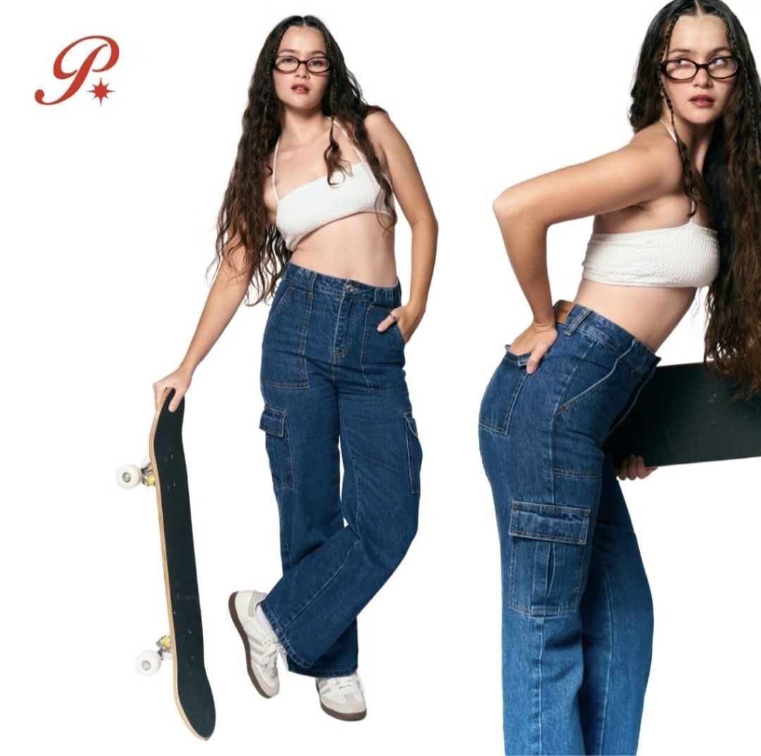 Paradoxical Cargo Utility Pocket Jeans (Category: Jeans) located in Cainta. Submitted by itsbeyoungkuh (Listing ID 1467505950, Image 2). Description: - Brand: Paradoxical - Style: Cargo utility pocket jeans with straight leg fit - Color/Wash: Dark wash denim - Size: Large (refer to size chart photo for exact measurements) - Condition: Worn only once, like new with no physical flaws.