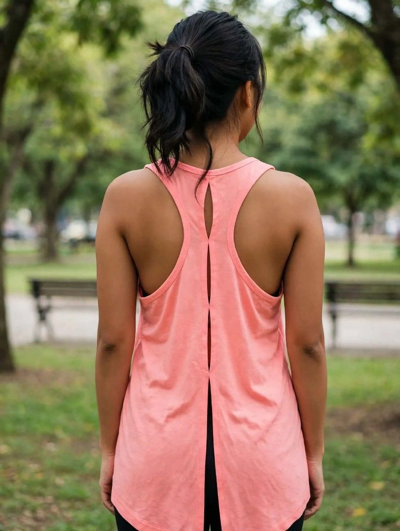 Peach Coral Active Tank Top- Large (Category: Activewear) located in Manila. Submitted by jollyann_b1990 (Listing ID 1467466056, Image 2). Description: 🔥 ACTIVEWEAR TOPS COLLECTION 🔥 > Pang gym, yoga, jogging o pang daily OOTD! > ✨ Drifit / Breathable / Presko suotin > 💪 Flattering fit - to Large > ✅ Ukay branded pero good as new! > > Mine now, pay tomorrow via GCash > 📍 Pasig > PM lang mga sis! #ActivewearPH #GymOutfitPH #WorkoutTop #DrifitT