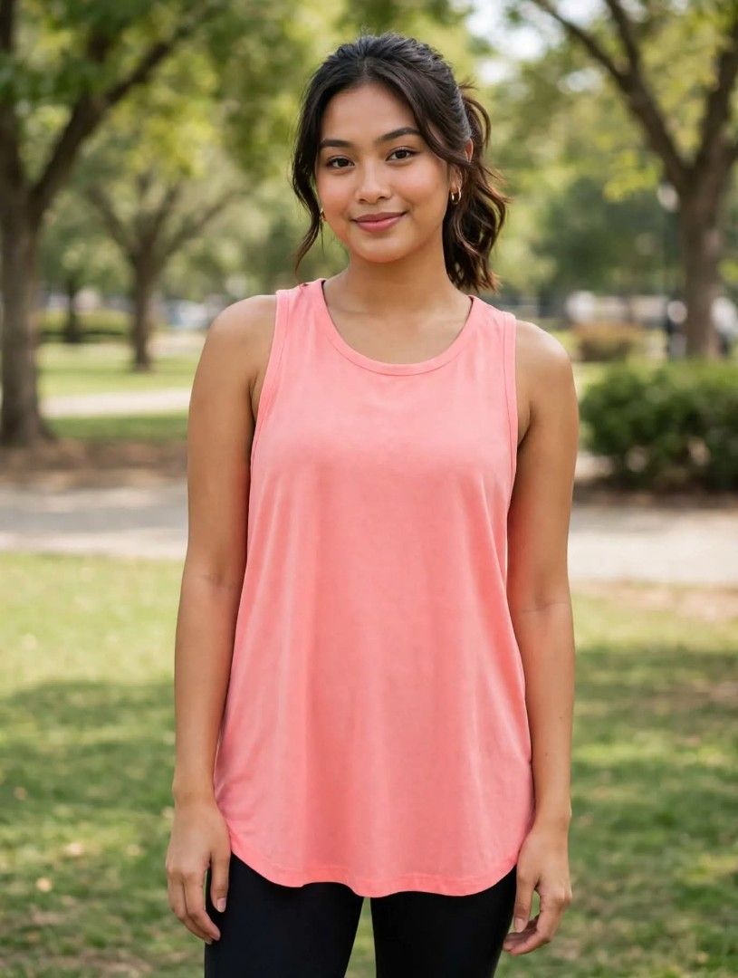 Peach Coral Active Tank Top- Large (Category: Activewear) located in Manila. Submitted by jollyann_b1990 (Listing ID 1467466056, Image 1). Description: 🔥 ACTIVEWEAR TOPS COLLECTION 🔥 > Pang gym, yoga, jogging o pang daily OOTD! > ✨ Drifit / Breathable / Presko suotin > 💪 Flattering fit - to Large > ✅ Ukay branded pero good as new! > > Mine now, pay tomorrow via GCash > 📍 Pasig > PM lang mga sis! #ActivewearPH #GymOutfitPH #WorkoutTop #DrifitT