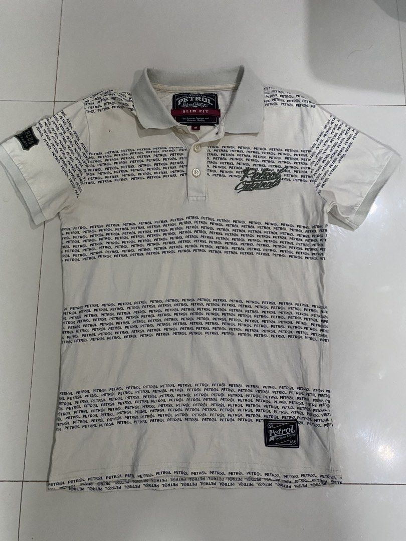Petrol Industries Slim Fit Polo (Category: Tshirts & Polo Shirts ) located in Cebu City. Submitted by shredder365 (Listing ID 1467384909, Image 1). Description: Petrol Industries Slim Fit Polo Price: ₱450 Size: See tag / Slim Fit Color: Off-White / Cream Brand: Petrol Industries Selling my original Petrol Industries polo shirt, bought from the mall. Clean automotive/racing-inspired design with an all-over Petrol print and embroidered/patch detail