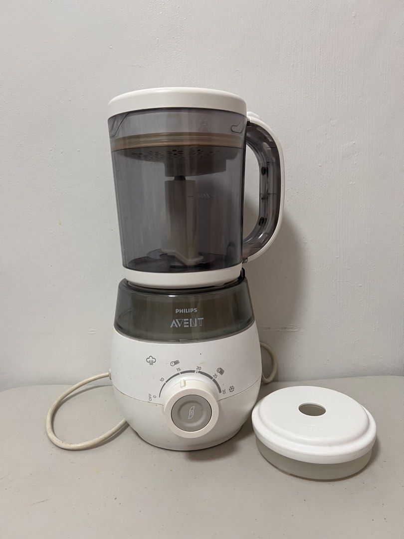 Philips Avent 4-in-1 Food Steamer and Processor (Category: Weaning & Toddler Feeding) located in Marikina City. Submitted by adorablekim (Listing ID 1467392019, Image 1). Description: - LAST PRICE ❗️❗️ - Decluttering - All in good condition - no issue and working - no box (can include spatula but has carrot stains) - original price ₱20k+.