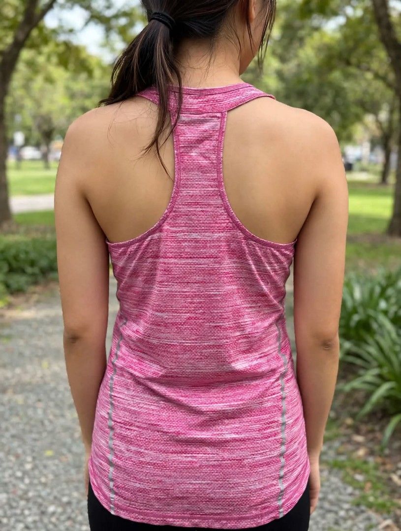 Pink Active Tank Top- Large (Category: Activewear) located in Manila. Submitted by jollyann_b1990 (Listing ID 1467451666, Image 3). Description: .
