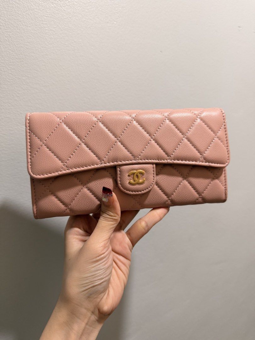 Pink Grained Long Wallet (Category: Luxury Bags & Wallets) located in Manila. Submitted by minimaison (Listing ID 1467503682, Image 2). Description: .