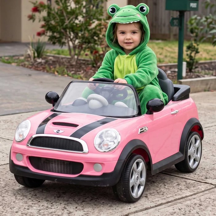 Pink Mini Cooper Electric Ride-On Car for Kids, Babies & Kids, Infant ...