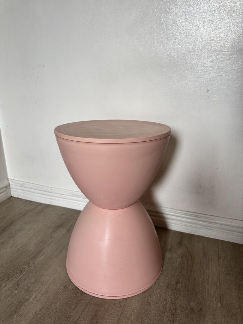 Pink Mini Stool/Side table (Category: Other Home Furniture) located in Paranaque City. Submitted by closetanghelita (Listing ID 1467461929, Image 2). Description: Pink Mini Stool/Side table Material: plastic Size: 44*30*30cm Weight: 2.17kg Bought for 2k plus on the orange app Can ship with lalamove or J&T from Parañaque.