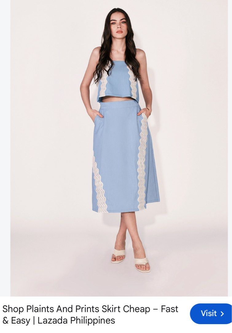 Plains & Prints Light Blue Crop Top (Category: Sleeveless) located in Quezon City. Submitted by preloved.lux15 (Listing ID 1467559138, Image 1). Description: .