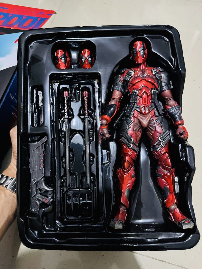 Play Arts Kai Deadpool (Category: Figurines & Statues) located in Paranaque City. Submitted by icko007 (Listing ID 1467562098, Image 3). Description: Play Arts Kai Deadpool Authentic No issue complete Price 3500 No rush Shipping / 1st To Pay Basis Location Paranaque Payment Gcash/Bpi Shipping Lalamove/Lbc (Lbc Via Sched) Buyers Risk / Fee ‼️Seller is not responsible for: lost, stolen, or damaged packages..