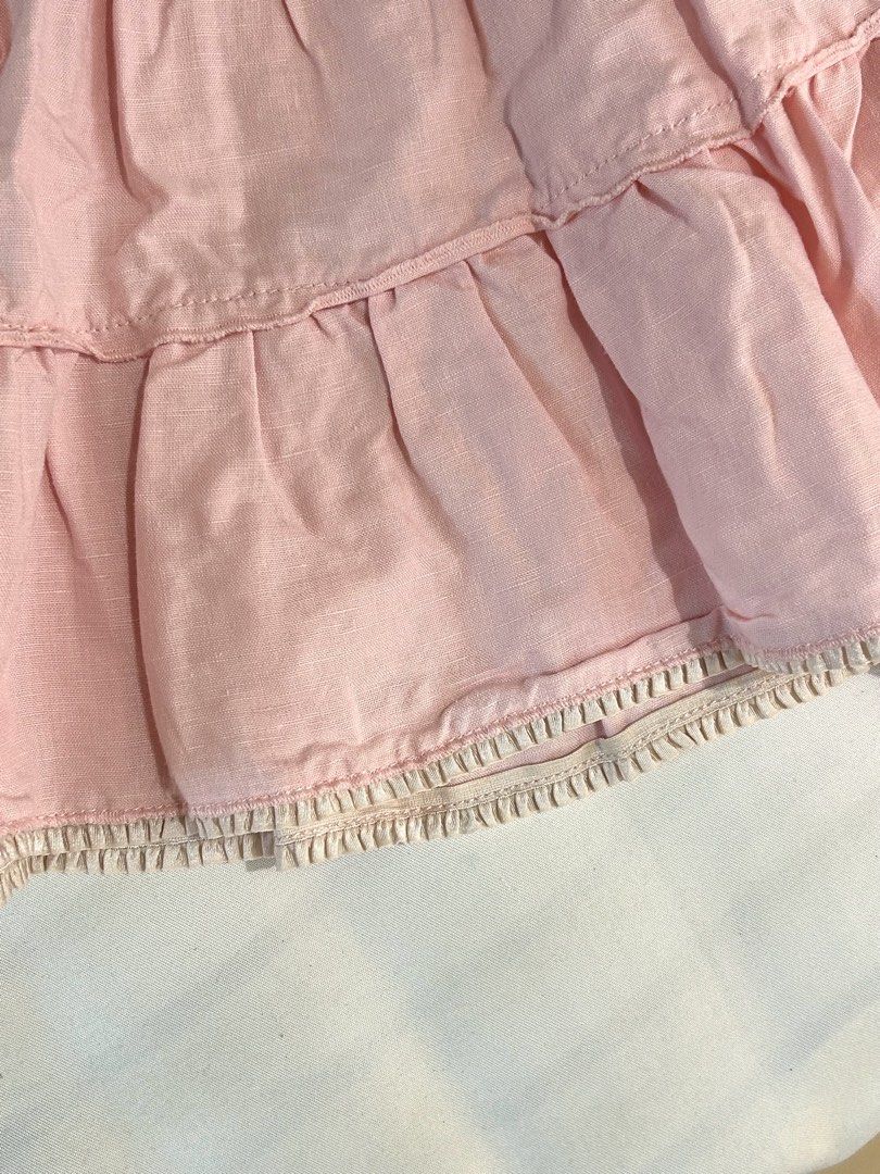 esprit pink tiered ruffle skirt (Category: Skirts) located in Manila. Submitted by nikkishops (Listing ID 1467517251, Image 3). Description: ࣪˖⋆𓍢ִ໋waist: adjustable up to 34 inches! ࣪˖⋆𓍢ִ໋multiple ruffle layers with textured hem trim and adjustable drawstring waist.