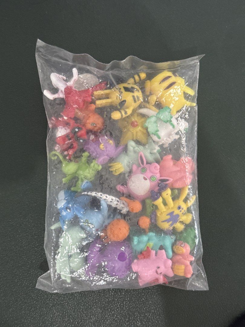 Pokemon Mini Figures 24pcs Toy Set (Category: Designer & Blind Box Toys) located in Manila. Submitted by petey._ (Listing ID 1467408783, Image 1). Description: - Set of 24 colorful Pokemon mini figures - Includes favorite characters like Pikachu, Staryu, and Jigglypuff - Small plastic toys sealed in original packaging - Great collectible bundle for kids and fans - Perfect as a gift or party favor.