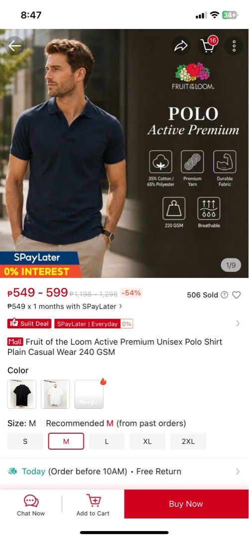 polo shirt (Category: Tshirts & Polo Shirts ) located in Manila. Submitted by eugenediaz (Listing ID 1467390361, Image 2). Description: original used once medium womens .