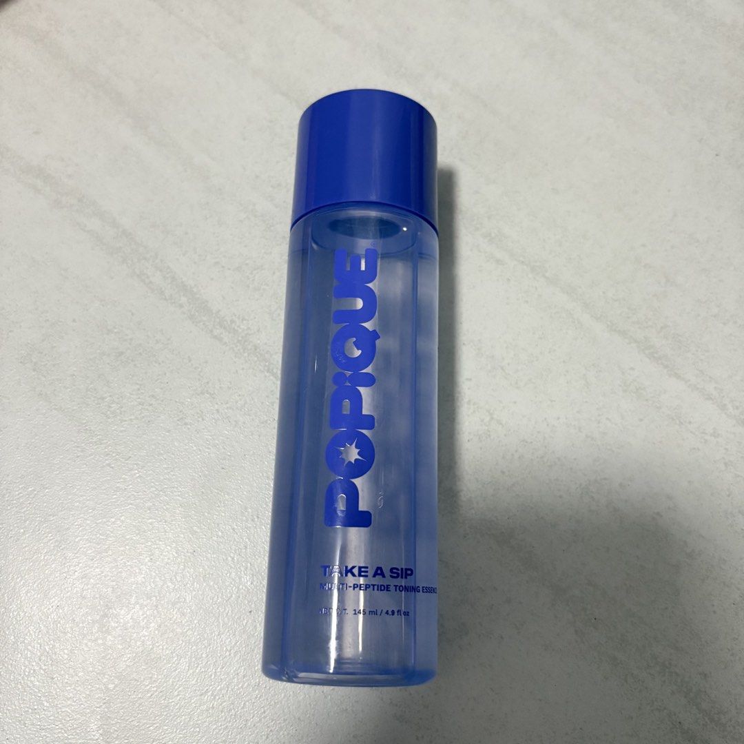 Popique Beauty Take A Sip Multi-Peptide Toning Essence (Category: Face Care) located in Navotas City. Submitted by kathyp10 (Listing ID 1467448721, Image 2). Description: - Brand: Popique Beauty - Product: Take A Sip Multi-Peptide Toning Essence -Price negotiable for sure buyers MOP: Gcash, GoTyme MOD: Lalamove, J&T.