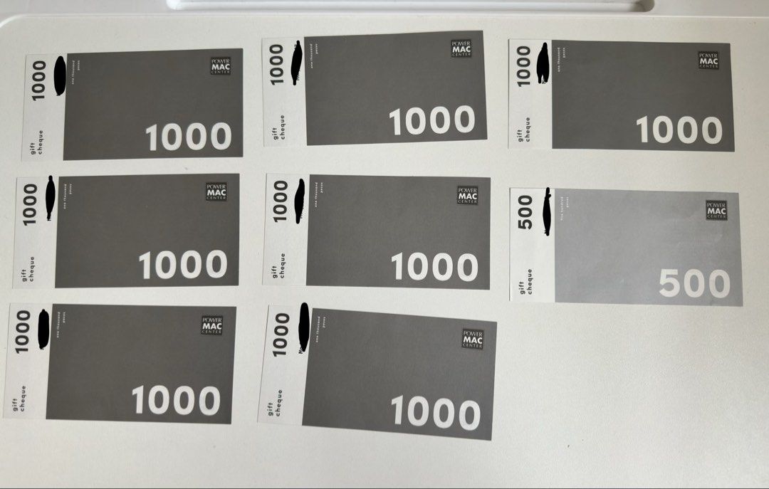 Power Mac Center Gift Certificates - 7,500 worth (Category: Vouchers) located in Mandaluyong City. Submitted by lestieco (Listing ID 1462967729, Image 2). Description: Power Mac Center Gift Certificates ₱7,500 total value Selling for ₱7,000 only Gifted from work, but I won’t be able to use them Good for purchases at Power Mac Center PM if interested.