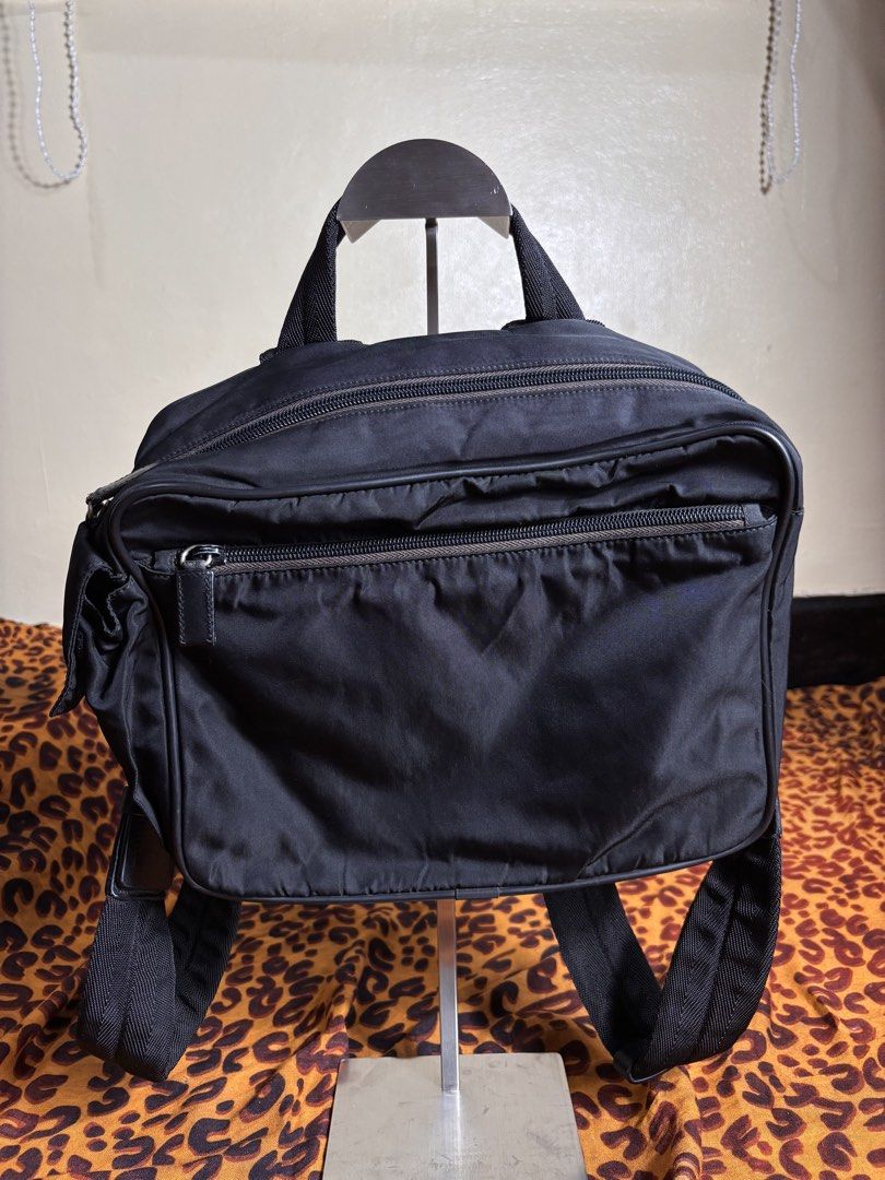 Prada Tessuto Backpack (Category: Backpacks) located in Manila. Submitted by earlylifecrisis3 (Listing ID 1467481048, Image 1). Description: Condition 9/10 Measure it by inch Width: 12.5 Length: 9.5 Depth: 3.5 Handle:14.5 •Refund / Returns not allowed allowed •Please do check the dimensions size on labels sometimes are not accurate on the sizing •Ask me before purchasing.