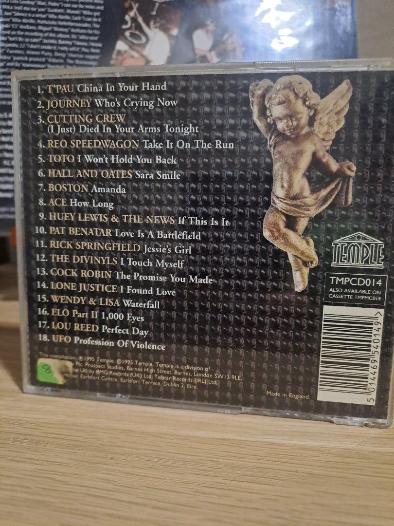 Precious Metal Various Artists Compilation Audio CD (Category: CDs & DVDs) located in Las Pinas. Submitted by cobieshop (Listing ID 1467484547, Image 2). Description: - Title: Precious Metal Compilation CD - Release Year: 1995 (Temple) - Track Count: 18 classic tracks - Featured Artists: Journey, T'Pau, Cutting Crew, REO Speedwagon, Toto, Hall and Oates, Boston, Ace, Huey Lewis and the News, Pat Benatar, Rick Springfield, The Divinyls, Cock Robin