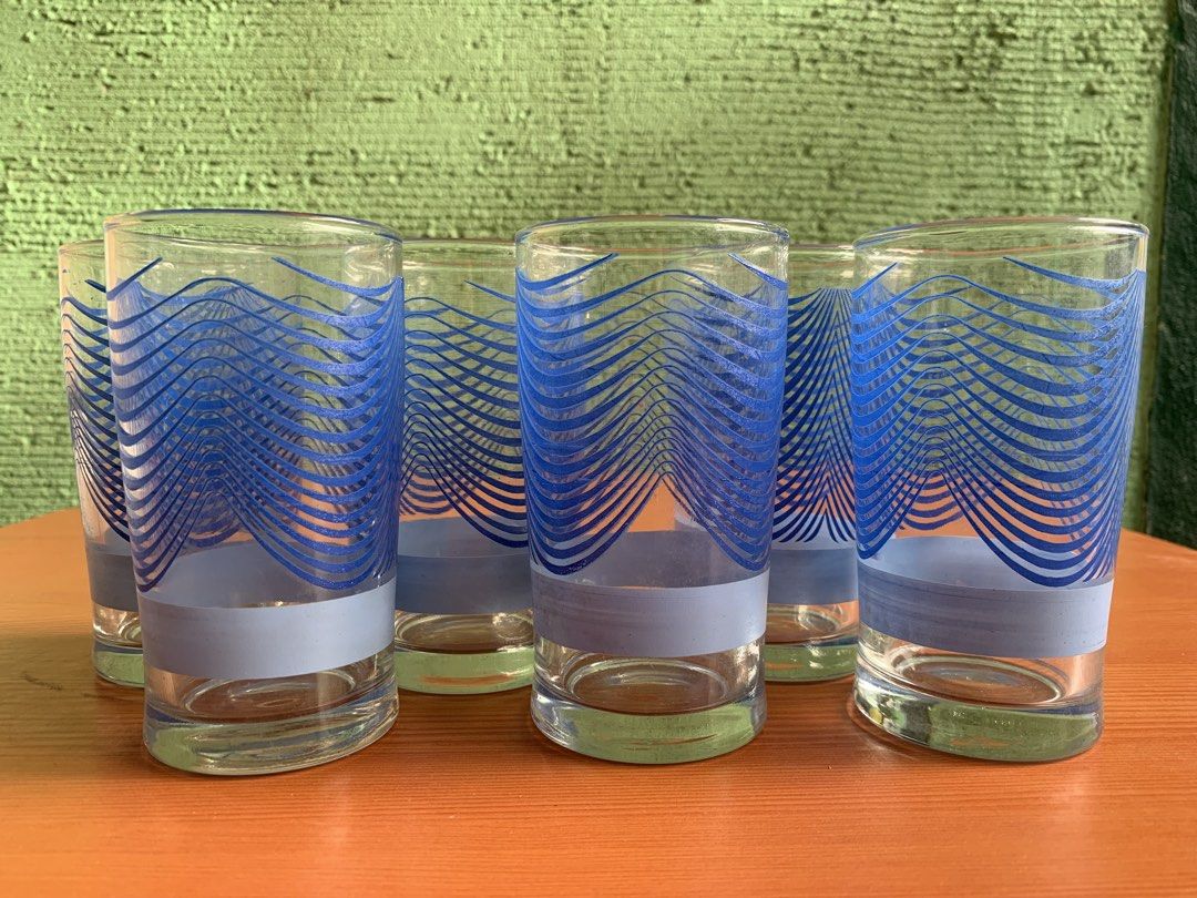 Prisma 6-Pc Decorative Glassware Set (Category: Dinnerware & Cutlery) located in Antipolo. Submitted by rex.dn (Listing ID 1467472640, Image 2). Description: Prisma 6-Pc Decorative Glass Tumbler Set RFS: Decluttering •Complete set of 6 glasses •240 mL capacity each •Made in Indonesia •Blue decorative design •No known chips, cracks, or damage •Original Prisma box included.