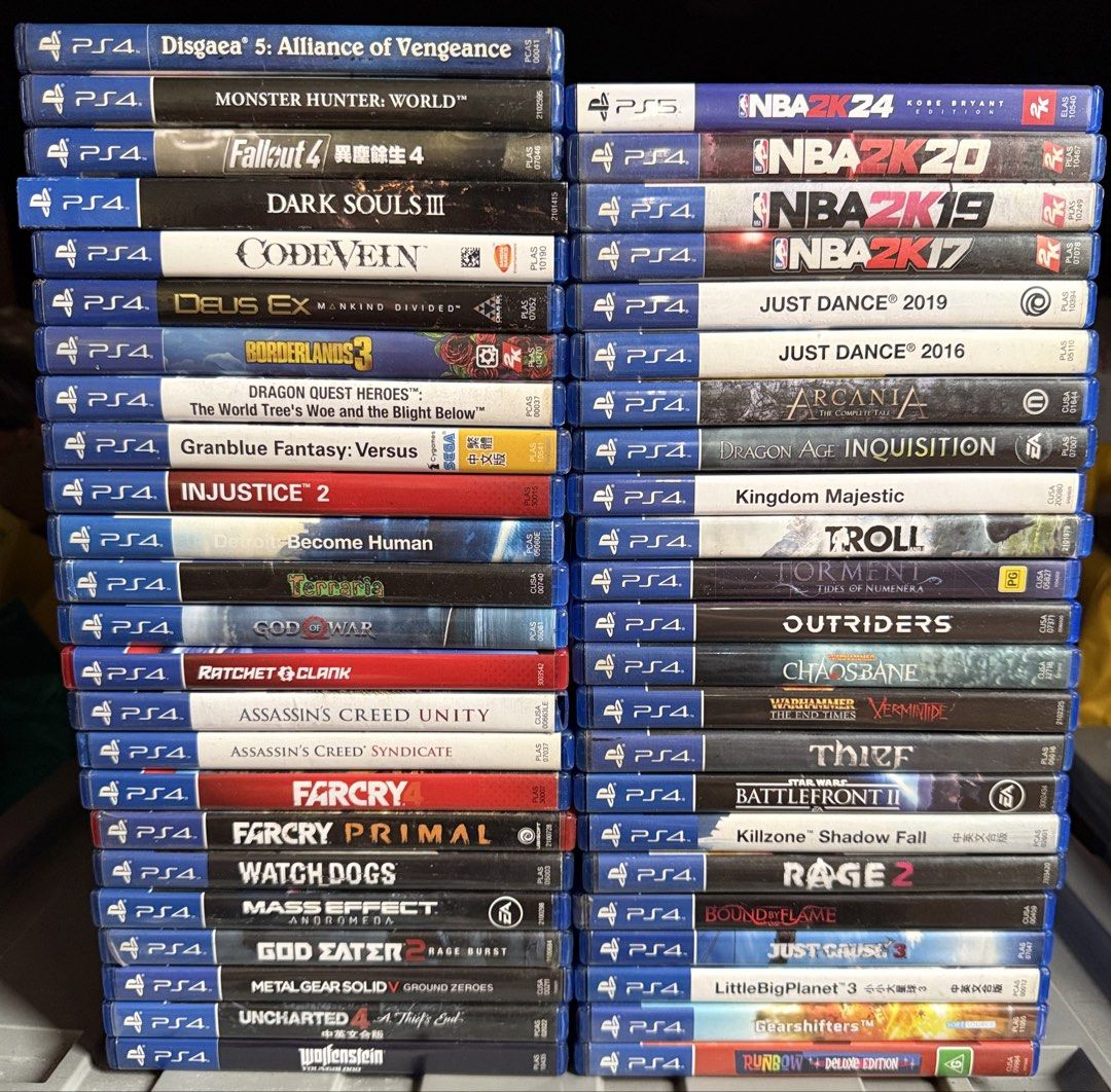 Ps4 and ps5 games 500 each (Category: PlayStation) located in Manila. Submitted by gamengrind (Listing ID 1467417069, Image 1). Description: 500 each. Fixed. All games tested working except for the sealed ones Outriders Shadow of the Beast (brand new sealed) Bound by Flame Farcry 4 Farcry Primal Troll and I Gear Shifters (brand new sealed) NBA 2K24 PS5 NBA 2K20 NBA 2K19 NBA 2K17 Runbow Deluxe Torment Watchdogs Warhammer Chaosbane Warhammer Vermin