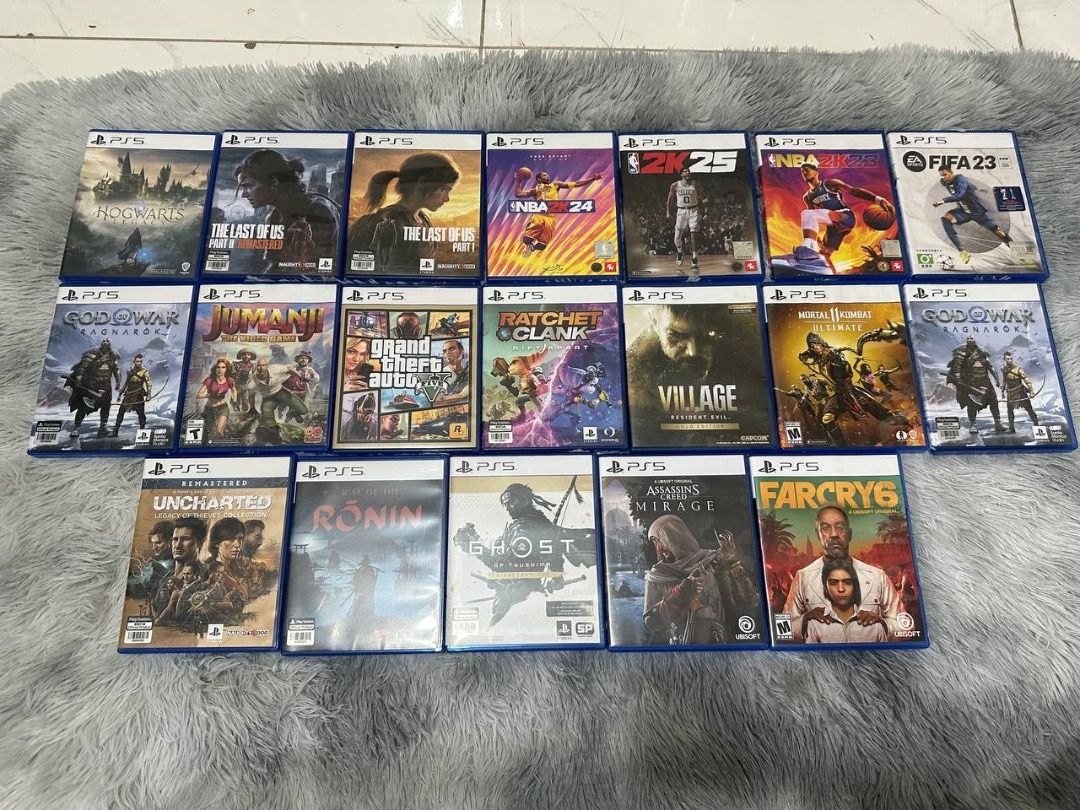 PS5 and PS4 GAMES (Category: PlayStation) located in Manila. Submitted by gadjetseller122889 (Listing ID 1467452184, Image 1). Description: For sale PS5 and PS4 GAMES ✦✦✦PS5 GAMES✦✦✦ ═════════════════ TAKE ALL PS5 GAMES = 16k nalang 🔥 2k23 - 500 2k24 - 700 2k25 - 800 Fifa - 1k ══════════════════════════════════════════ The last of us - 1,600 The last of us II - 1,500 ══════════════════════════════════════════ Hogwarts Legacy - 1,400 God of war -