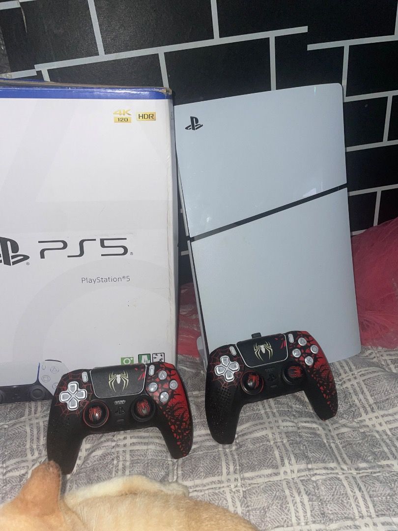 PS5 SLIM DISC EDITION (Category: PlayStation) located in Caloocan City. Submitted by jrckgalia86006 (Listing ID 1467476346, Image 1). Description: WITH BOX AND 2 CONTROLLERS 8 digital games.