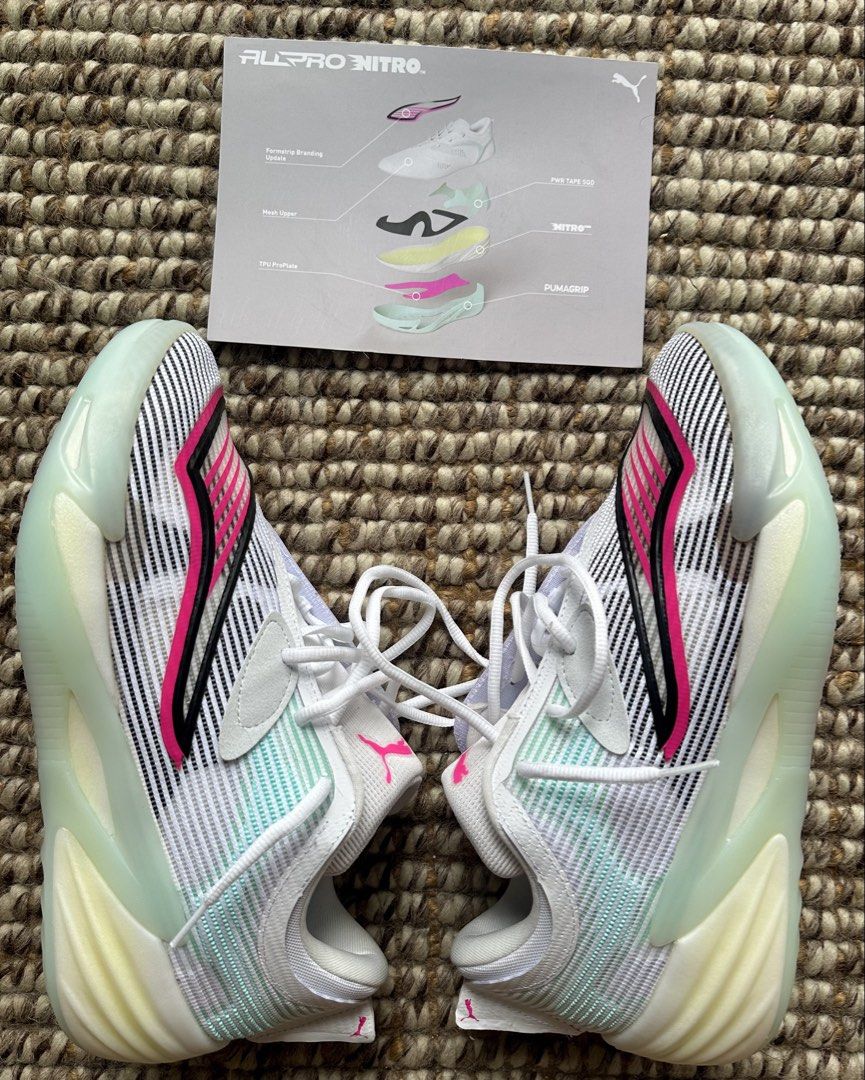 Puma All-Pro Nitro 2 FS/FT (Category: Sneakers) located in Makati City. Submitted by jerbinator11 (Listing ID 1467457227, Image 3). Description: Size 11 US Brand new, fitted only With receipt from Puma Store RFS: wrong size SRP: 7,900.00 selling only for 3,700.00 For trade: Adidas Basketball Shoes 10.5US Meetup or Pickup. Makati located.