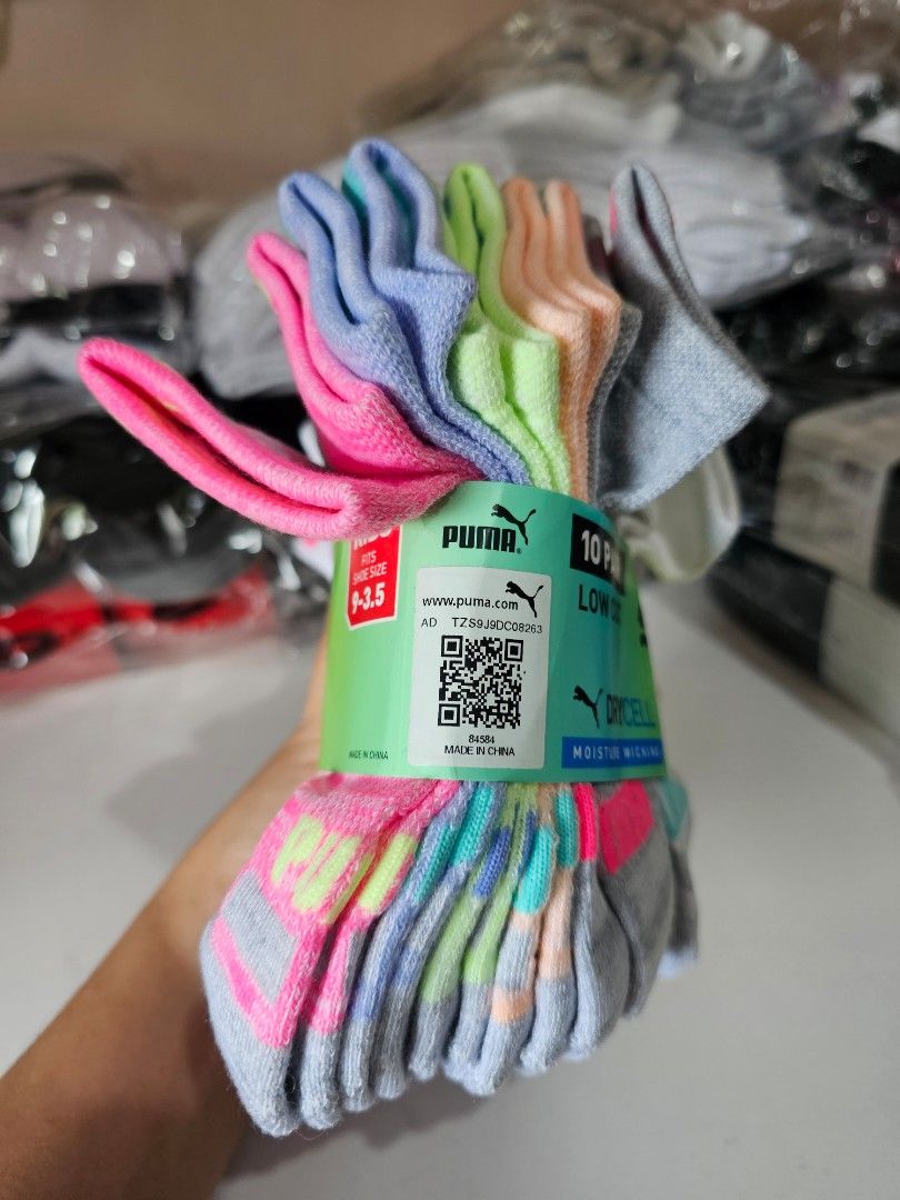 PUMA Kids Low Cut Socks - 10 pairs (Category: Babies & Kids Fashion) located in Quezon City. Submitted by senyoramaria2 (Listing ID 1467378682, Image 3). Description: PUMA Low Cut Socks US Kids 9 - 3.5 10 pairs #USpasabuy.