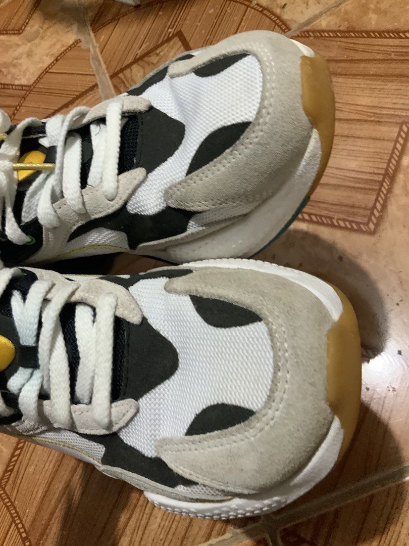 Puma RS-X Multicolour Sneakers (Category: Sneakers) located in Caloocan City. Submitted by Twinsters_2nd (Listing ID 1467368751, Image 2). Description: - Brand: Puma RS-X - Style: Chunky retro silhouette with a bold multicolour design - Colorway: White mesh base, black overlays, red/blue accents, and yellow/green outsole details - Details: White laces with gold tips and Puma branding patch on the tongue - Sole: Gum sole with clean bottoms and min
