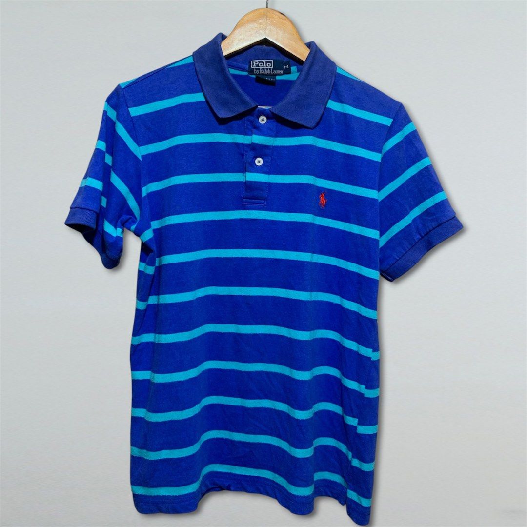 Ralph Lauren Blue Stripes Polo (Category: Activewear) located in Taguig. Submitted by thrift_langsheesh (Listing ID 1467515466, Image 1). Description: Size:Mediume Dimes:20x26 Issue:None Condition:Very Good.
