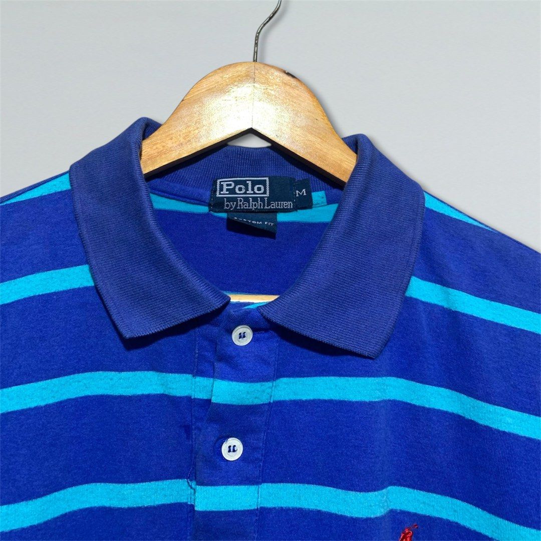 Ralph Lauren Blue Stripes Polo (Category: Activewear) located in Taguig. Submitted by thrift_langsheesh (Listing ID 1467515466, Image 3). Description: Size:Mediume Dimes:20x26 Issue:None Condition:Very Good.