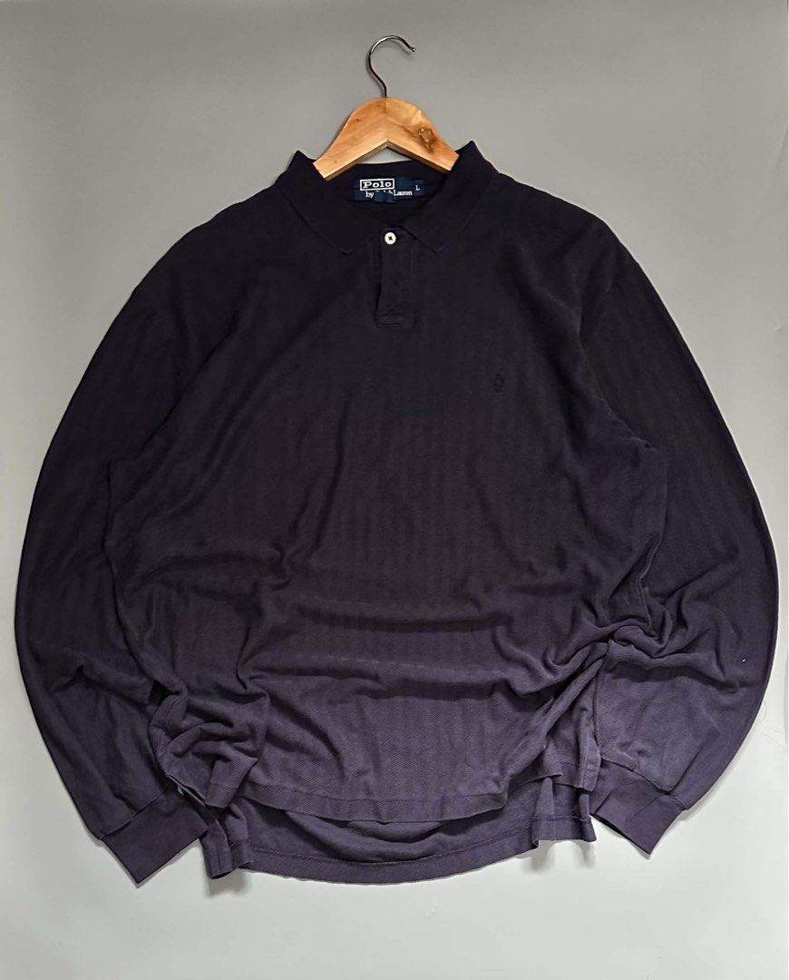 Ralph Lauren Halfbutton longsleeve (Category: Tshirts & Polo Shirts ) located in Manila. Submitted by thriftavenueph (Listing ID 1467507621, Image 1). Description: Fs: Ralph Lauren half button polo longsleeve with texture Size: 25x29, XL to XXL Condition: excellent, no issue Price: 1,000 .