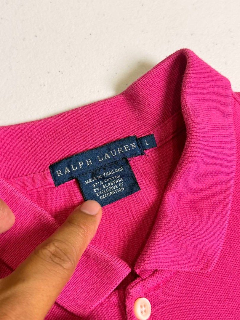 RALPH LAUREN PINK WOMENS (Category: Shirts) located in Tacloban City. Submitted by coachfinds (Listing ID 1467388257, Image 3). Description: RALPH LAUREN PINK WOMENS LARGE W 16 x L 24.5 COLOR RATE: 9/10 CONDITION: 9/10 MINE: 649.