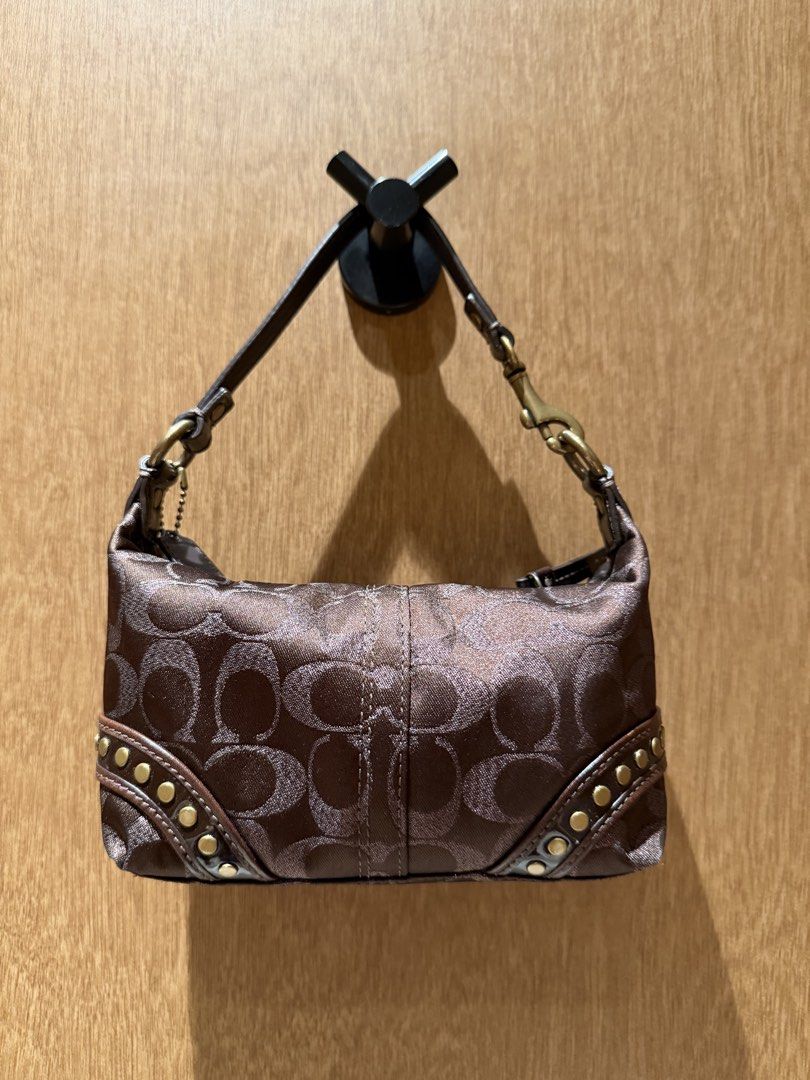 Rare Coach Studded Mini Hobo Bag (Category: Shoulder Bags) located in Manila. Submitted by ms.cee_ (Listing ID 1467371458, Image 2). Description: -rank sa -guaranteed authentic from 🇯🇵 -DM for more details and inquiries 📩.