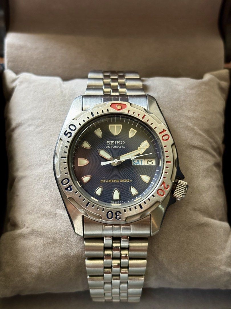 Rare Seiko Divers (SKX005) Mini Bullet (Category: Men's Watches) located in Dumaguete. Submitted by aszkicker02 (Listing ID 1467418512, Image 2). Description: FOR SALE TIMELESS PIECE❗️ Rare Seiko Divers (SKX005) Mini Bullet 7s26 caliber | automatic watch 200M water resist 38mm case size Brandnew AM jubilee seiko strap Preloved original 🏷️7.5k only✅ #LuMaraCollections #watches #WatchNow #WatchThis #WatchParty.