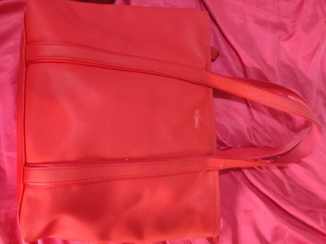 Red Lacoste Tote Bag (Category: Tote Bags) located in Bocaue. Submitted by jessdcluters (Listing ID 1467488826, Image 1). Description: .