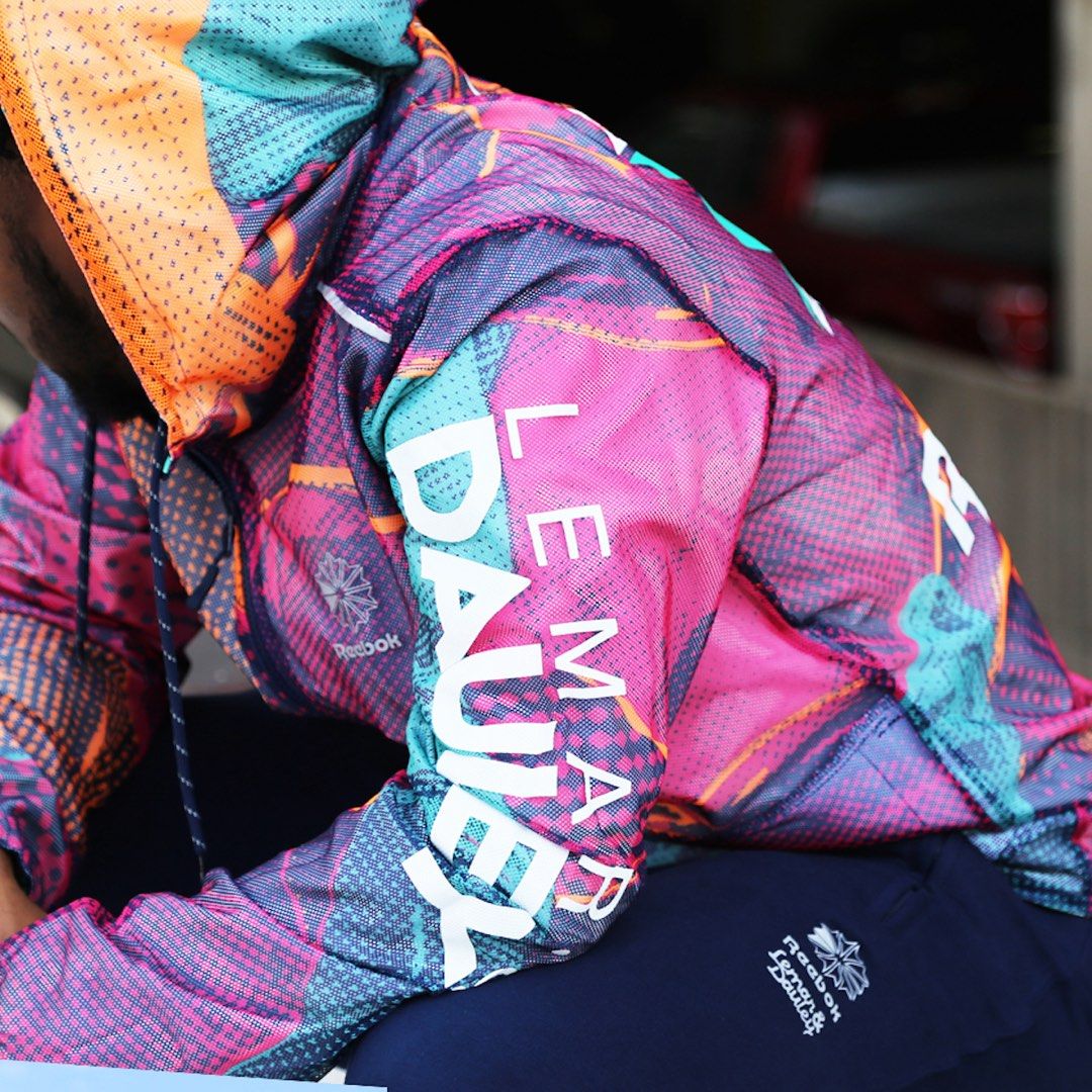 Reebok x Lemar & Dauley Capsule AOP Reversible Jacket (Category: Coats, Jackets and Outerwear) located in Bacoor. Submitted by ItsShoeGood (Listing ID 1467454286, Image 3). Description: Size Large on tag 24 Width 30 Length Excellent/Pristine Condition NO ISSUE.