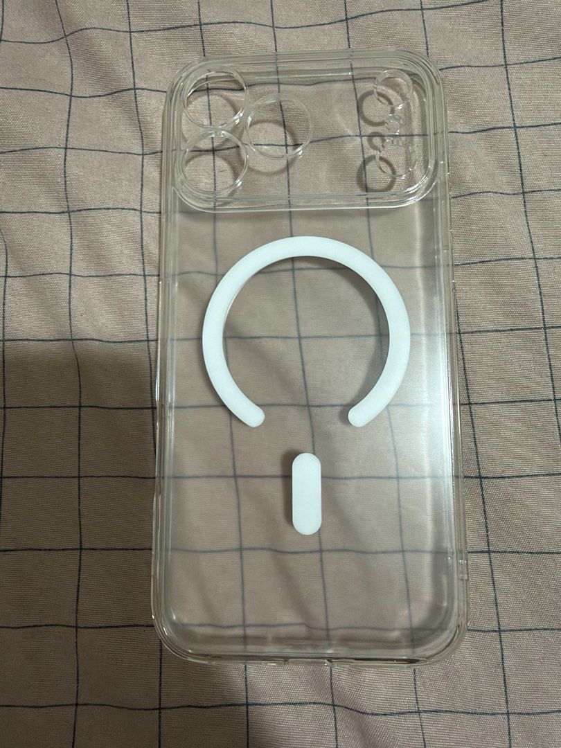 Ringke Fusion Magnetic Iphone 17 Pro Max (Category: Cases & Sleeves) located in Mandaluyong City. Submitted by getbounced (Listing ID 1467468899, Image 1). Description: - Brand: Ringke - Model: Fusion Magnetic for iPhone 17 Pro Max - Color: Matte Clear (comes with strap) - Condition: Brand new in original eco-friendly packaging - Features: Built-in magnetic ring for MagSafe compatibility, slim hybrid protection, clear back - Location: Mandaluyong