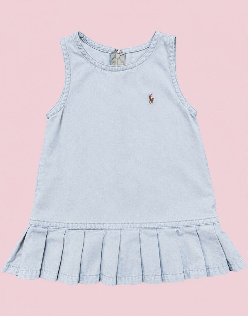 RL DENIM DRESS • 12-18M (Category: Babies & Kids Fashion) located in Cebu City. Submitted by littlezaria030 (Listing ID 1467535238, Image 1). Description: CLOSE TO UNUSED.