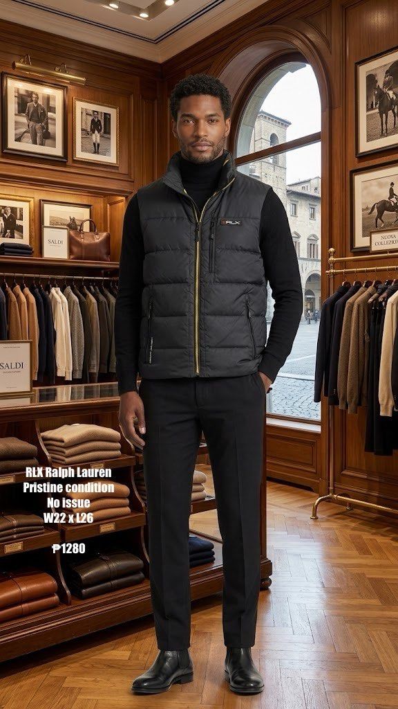 RLX Ralph Lauren Puffer vest (Category: Coats, Jackets and Outerwear) located in Calamba. Submitted by jtrbngt97 (Listing ID 1467378732, Image 1). Description: Permission to post admin Branded stuff Good to excellent condition Please see attached photos for details Dm me (Color may very due to lighting) Location: Calamba Laguna Shipping fee is not included Disclaimer: We are not affiliated with the Official Brand Displayed nor do we sell under th