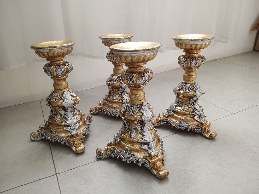Rococo/Baroque Style Candle Holder (Category: Vases & Decorative Bowls) located in Quezon City. Submitted by pile.of.stuff (Listing ID 1467383942, Image 1). Description: Rococo/Baroque Style Candle Holder Dimensions: Used once for an event Sold as set.