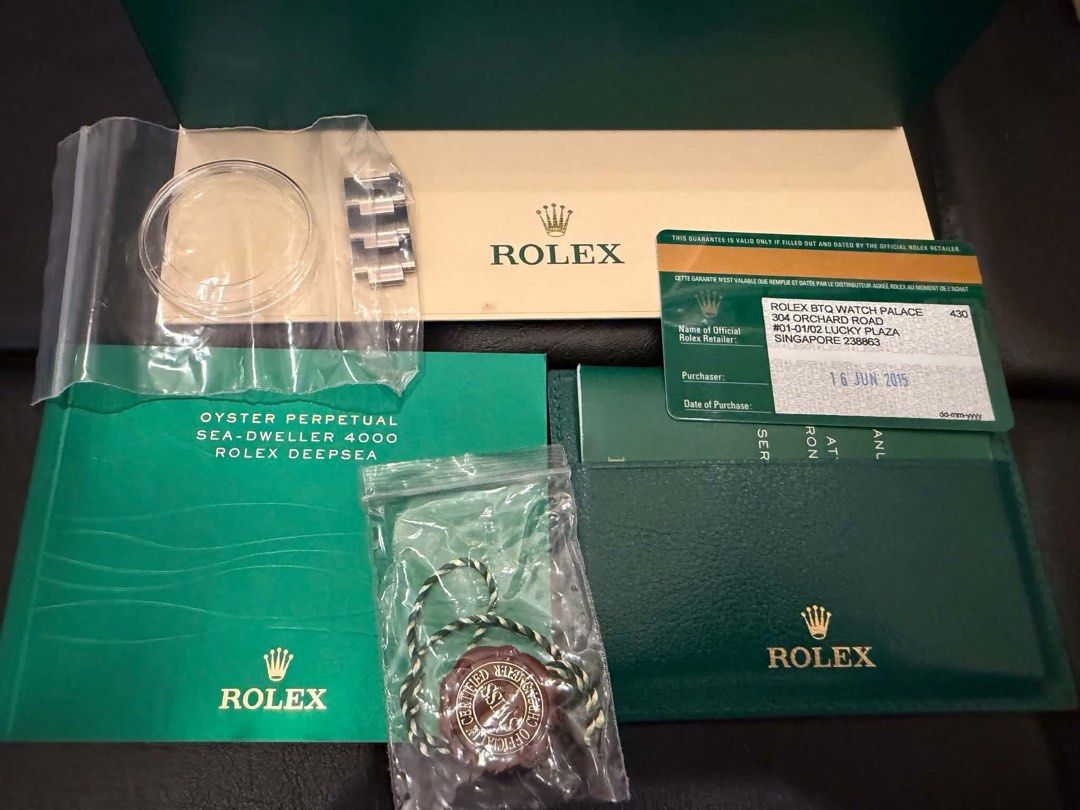 ROLEX DeepseaSea-Dweller Watch Full Set (Category: Luxury Watches) located in Makati City. Submitted by byoph (Listing ID 1467509701, Image 3). Description: 2015 Rolex Deepsea Sea-Dweller 116660(complete Inclusion).