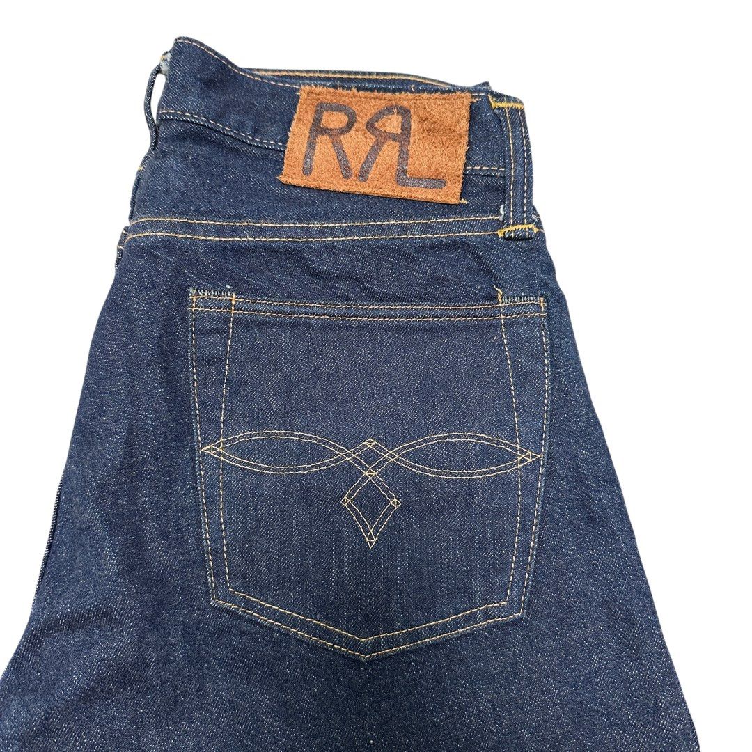 RRL / DOUBLE RL | Low Straight Selvedge Jeans (Category: Jeans) located in Lapu Lapu. Submitted by nervecloset (Listing ID 1467447625, Image 3). Description: RRL / DOUBLE RL | Low Straight Selvedge Jeans W30 L30 on tag Fits 32 Actual measurements shown in photos Made in USA Excellent condition 8650 + sf.