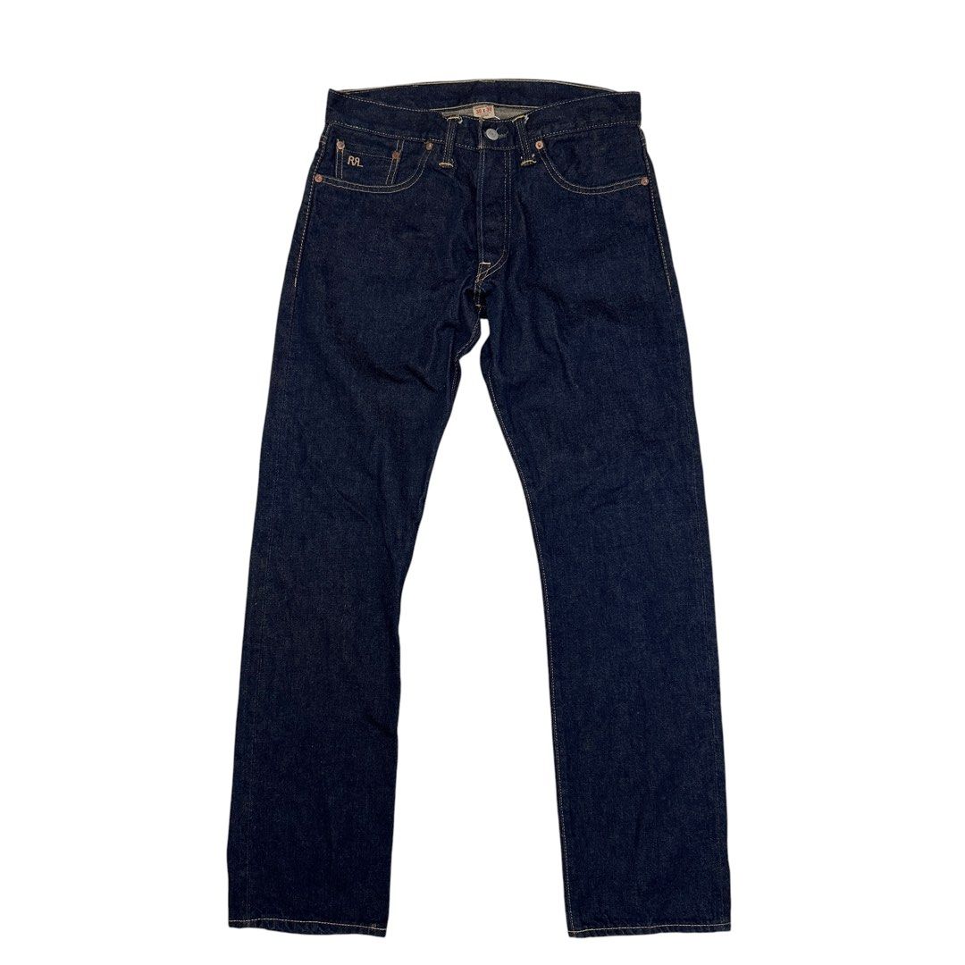 RRL / DOUBLE RL | Low Straight Selvedge Jeans (Category: Jeans) located in Lapu Lapu. Submitted by nervecloset (Listing ID 1467447625, Image 2). Description: RRL / DOUBLE RL | Low Straight Selvedge Jeans W30 L30 on tag Fits 32 Actual measurements shown in photos Made in USA Excellent condition 8650 + sf.