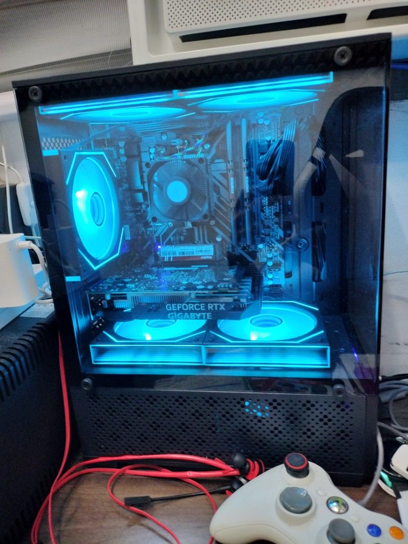 Ryzen 5, RTX3050, Gaming PC, Gaming Computer (Category: Desktops) located in Malabon City. Submitted by emmariocortezjr (Listing ID 1467545204, Image 1). Description: Newly built Gaming PC, Gaming Computer B450M DS3H V3 Ryzen 5 3500x GeForce RTX 3050 OC V2 6Gb 1TB SSD KingSpec 16GB RAM T-FORCE Corsair PSU CX650-Watt 80+ Bronze AWR-digital UPS Inplay ARGB Fan 3standard fan, 2reversed fan.