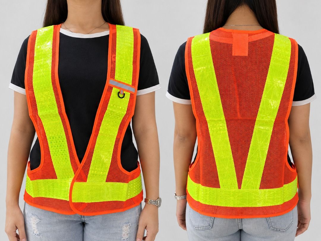 SAFETY VEST (Category: Coats, Jackets and Outerwear) located in Caloocan City. Submitted by royaldog_33b95e (Listing ID 1467449977, Image 1). Description: - High visibility: Bright orange with yellow reflective stripes for safety - Breathable: Lightweight mesh fabric keeps you cool outdoors - Easy wear: Quick front hook-and-loop closure JUST CALL US / Pm me for more info. -09971763227 LOOK FOR : Angelina Address: 634 JRA COMPOUND LUPANG PARI SAN 