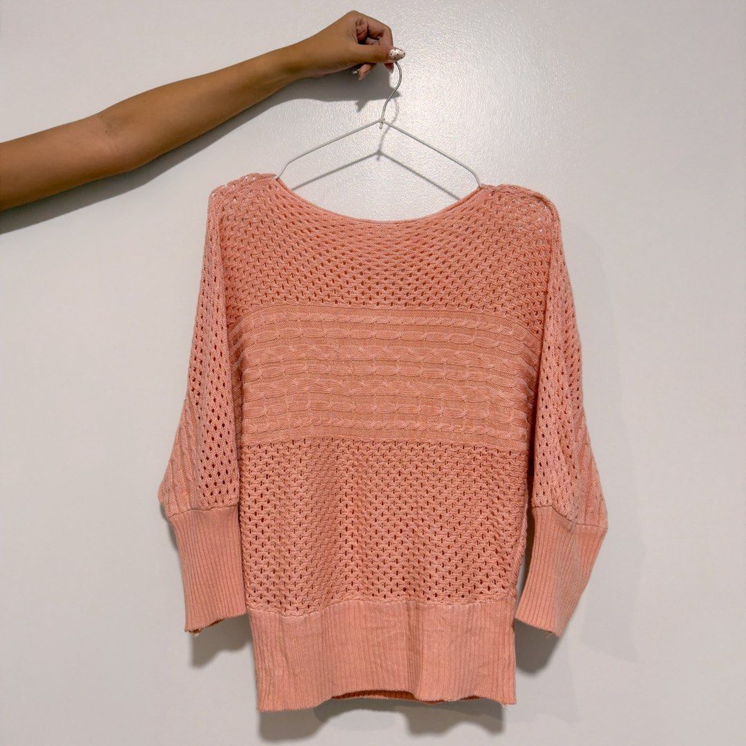 salmon crochet top (Category: Others Tops) located in Cebu City. Submitted by cuteoncue (Listing ID 1467588930, Image 2). Description: small-med.