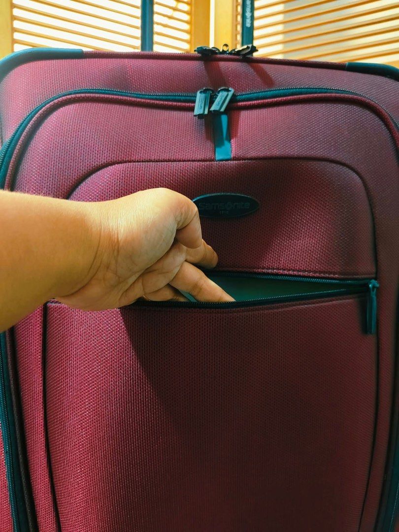 Samsonite Soft Sided Spinner Luggage Large Red (Category: Luggage) located in Valenzuela. Submitted by se_japansurplus (Listing ID 1467525443, Image 3). Description: 📍SAMSONITE SOFT SIDED SPINNER LUGGAGE ORIGINAL📍 ⚡⚡SALE NEW ARRIVAL ⚡⚡ IMPORTED FROM JAPAN LARGE EXPANDABLE ✨Expandable Spinner ✨Softcase Nylon Polyester ✨Front Zipper Pocket ✨Telescopic Push Handle ✨Top and Side Handle Carrier ✨Smooth 360 Dual Wheels Rotation ✨Wide space Suitcase W
