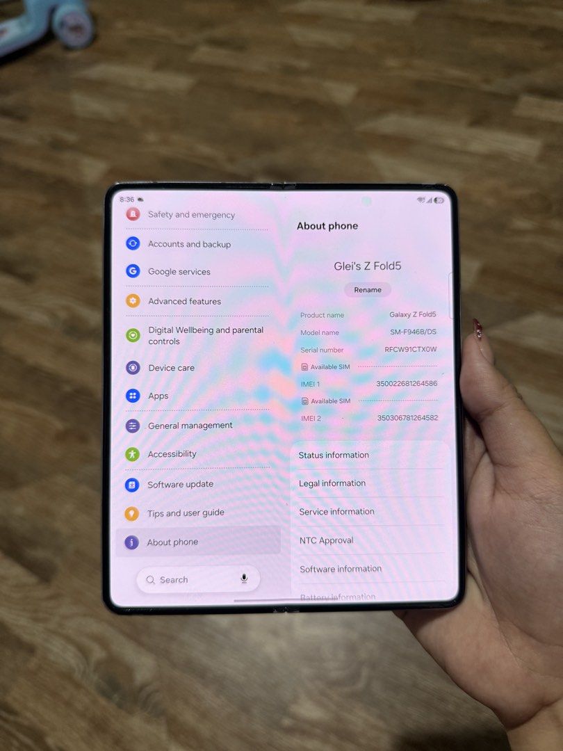 Samsung Fold 5 256GB (cover screen defective) (Category: Samsung) located in Las Pinas. Submitted by live__anne (Listing ID 1467408853, Image 1). Description: .