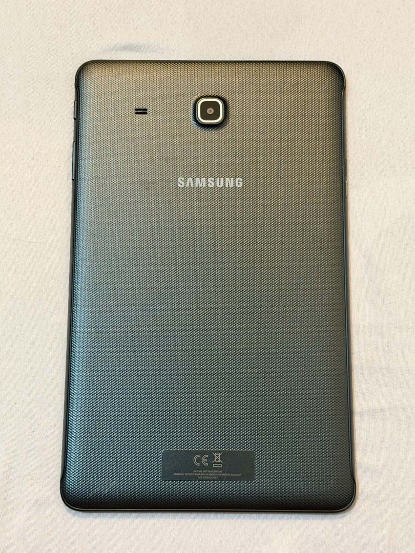 *Samsung Galaxy Tab E - SM-T560 - Metallic Black (Category: Android) located in Subic. Submitted by thrifters_23 (Listing ID 1467514301, Image 2). Description: For sale! *Samsung Galaxy Tab E - Metallic Black Model Number: - SM-T560 Condition: - preowned - lightly-used - tested & working - no functional issue - smooth performance - clean body & clear lcd display - 8 gb internal storage (can be upgraded via SD card) - comes with charger WYSIWYG ₱3