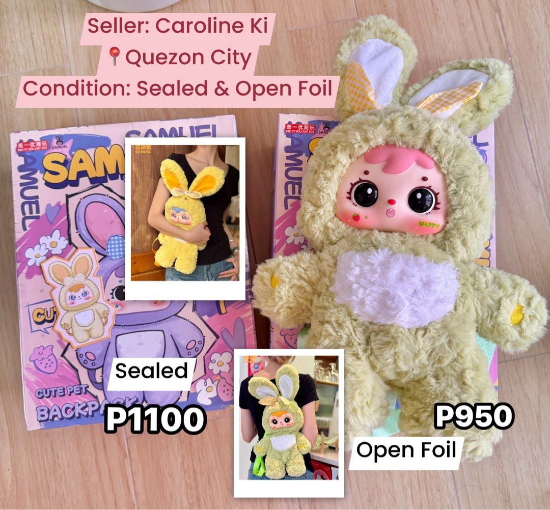 Samuel Bag (Category: Plushies & Soft Toys) located in Quezon City. Submitted by eskyanolvia (Listing ID 1467554680, Image 1). Description: .