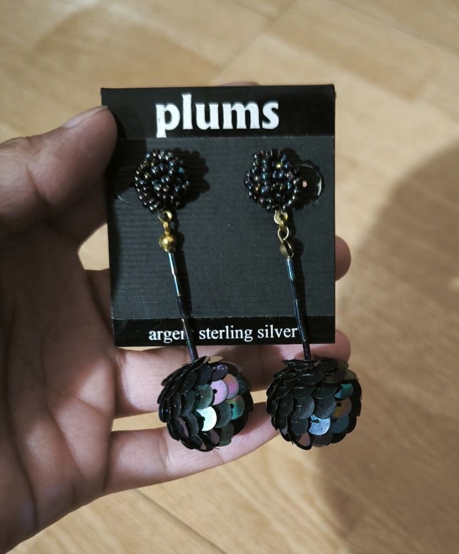Sequined disco ball earrings (Category: Earrings) located in Manila. Submitted by wearforce (Listing ID 1467512243, Image 1). Description: Sequined disco ball earrings brand new no issues brand: Plums 300 + sf.
